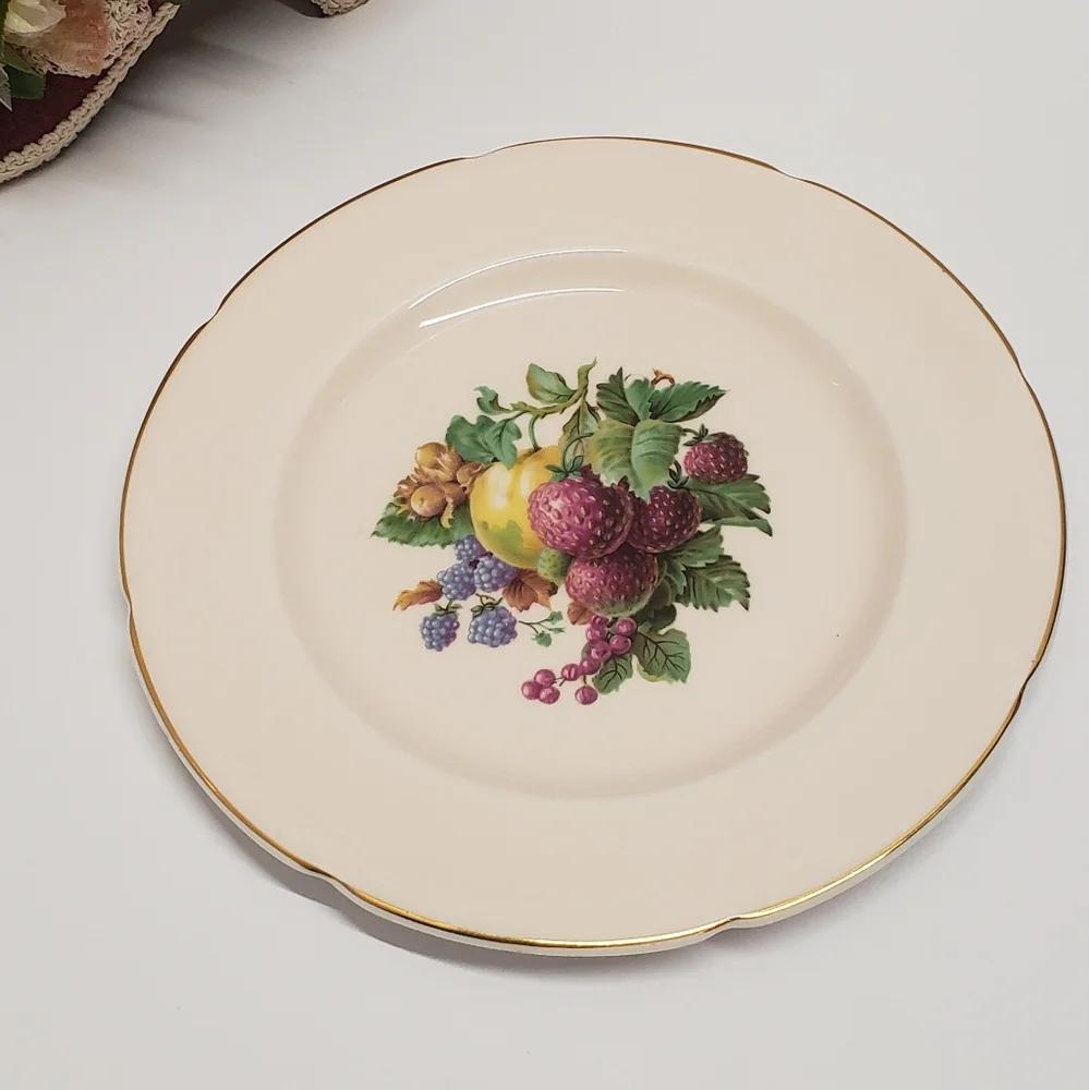 Vintage Pink Royal Grafton Fine Bone China Fruit Plate